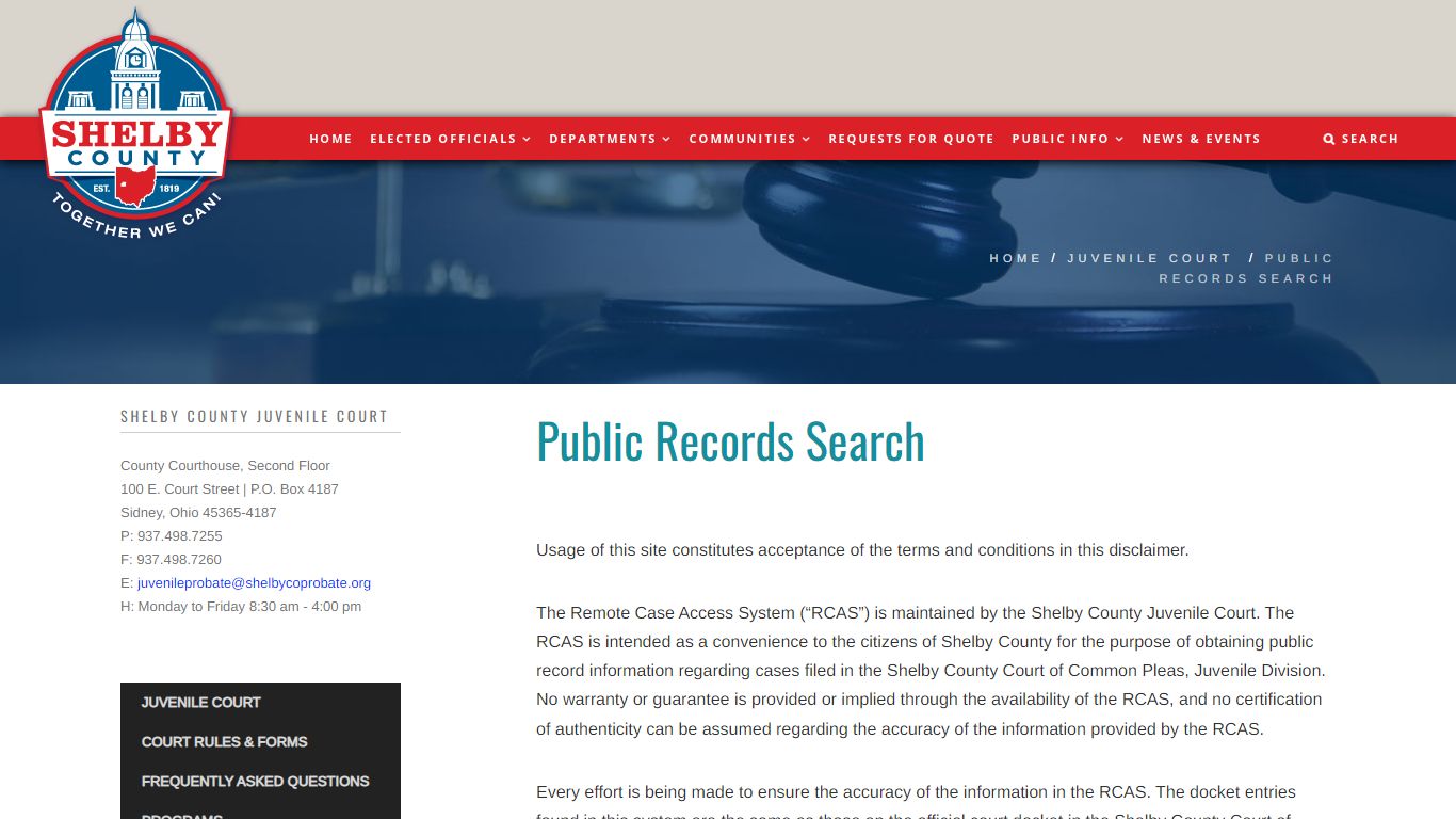 Public Records Search – Welcome To Shelby County Ohio